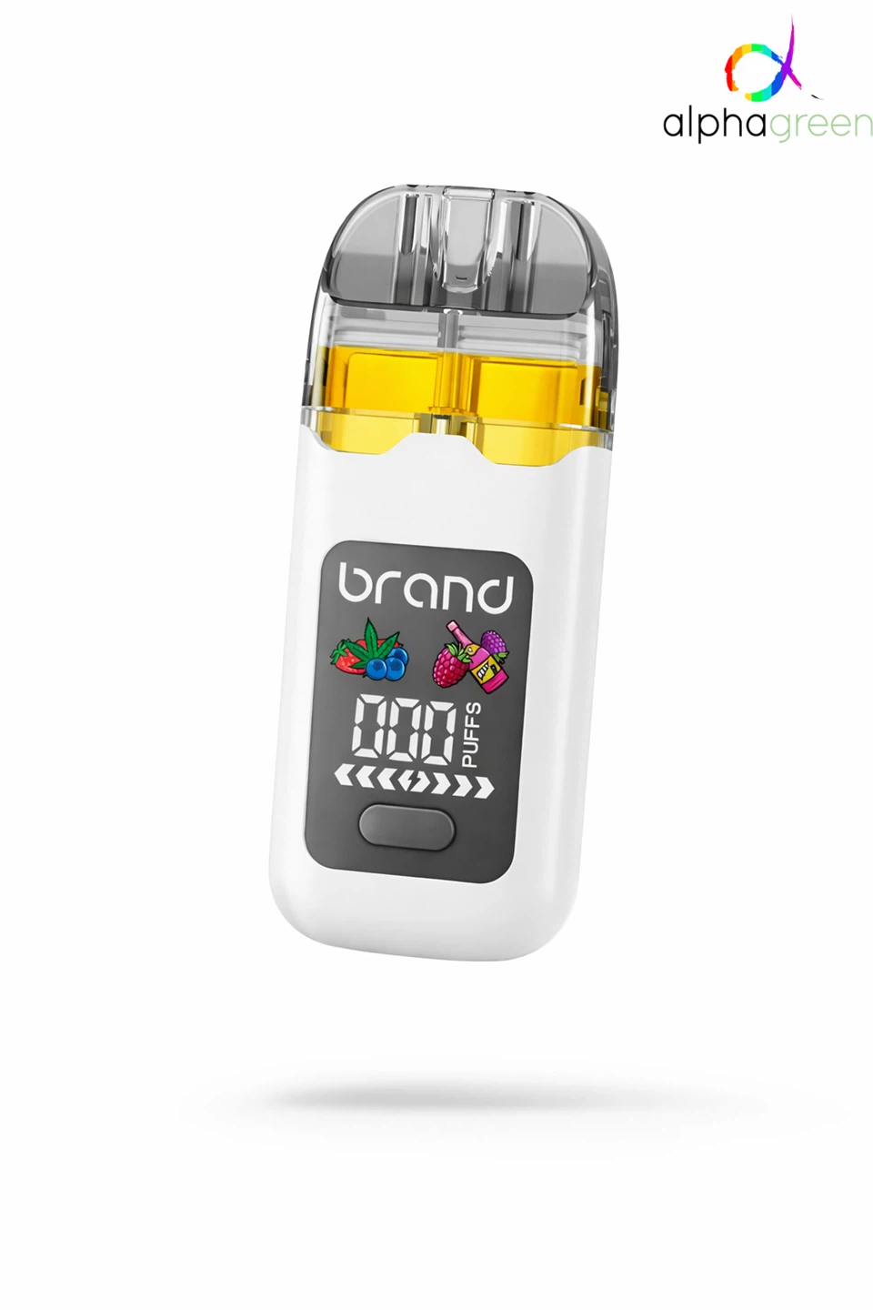 Alphagreen LCD Postless Dual-Tank Vape Device (1ML / 2ML Options) manufacturers